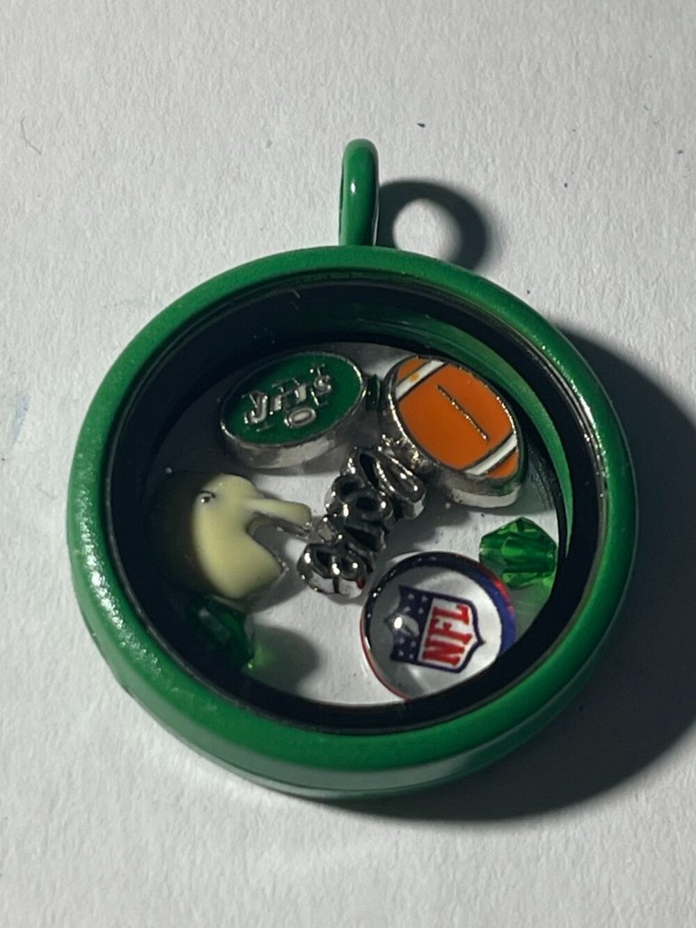 New York Jets NFL Memory Charm Locket w/ 22 IN chain NEW